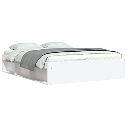 vidaXL Cadre de lit blanc - King Size