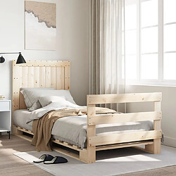 Avis vidaXL Cadre de lit 90x200 cm Bois de pin
