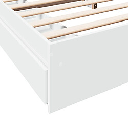 VIDAXL Cadre de lit - Blanc 200x200 cm pas cher