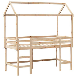 vidaXL Lit Superposé - Pin massif 90x190 cm