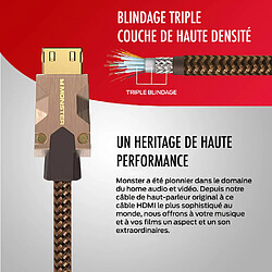 Monster HDMI M2000 UHD 4K - 3 m - Marron clair pas cher