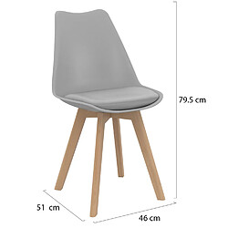 Idmarket MARKET Chaise SARA - Mix Color Gris pas cher