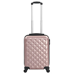 vidaXL Valise rigide ABS Rose Doré