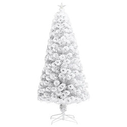 Avis vidaXL Arbre de Noël fibre optique 150 cm - Blanc