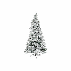 DKD Home Decor Sapin Enneigé LED 210 cm Sapin de Noël enneigé - 210 cm - LED - Polyéthylène - Blanc et Vert - Design original