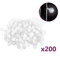 vidaXL Guirlande LED 20 m 200 unités - Blanc froid