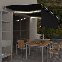 vidaXL Auvent automatique avec store et LED 5x3 m