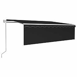 vidaXL Auvent automatique avec store et LED 5x3 m