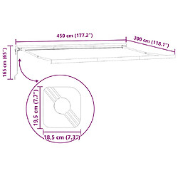Auvent rétractable 4,5x3 m - Jaune/Blanc VIDAXL pas cher