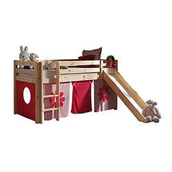 MES Lit surélevé avec toboggan 90x200 cm PINO
