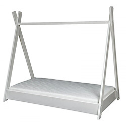 Velinda Lit tente avec matelas 160x80 cm Blanc