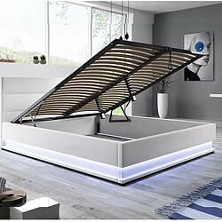 MEUBLER DESIGN Ava - Blanc - 180x200 pas cher