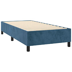 Acheter vidaXL Sommier velours bleu 90x200