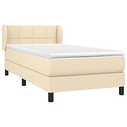 Avis vidaXL Sommier à lattes avec matelas - Crème - 100x200 cm