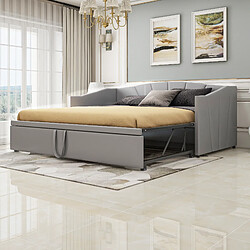 KOMHTOM Lit extensible 90/180x200 cm - Gris