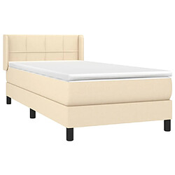 Avis vidaXL Sommier à lattes 100x200 - Tissu crème