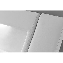 Acheter Concept Usine Lit avec led 140 x 190 cm en PU blanc PADDINGTON