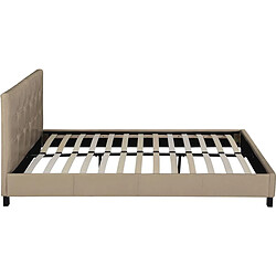 Avis Habitat Et Jardin Lit double en pvc Julia - 160 x 200 - Taupe