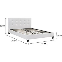 Avis Habitat Et Jardin Lit double en pvc Julia - 180 x 200 - Blanc