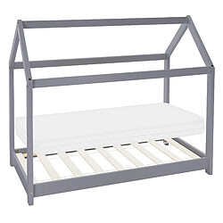 ML-Design Lit d'enfant 70x140 cm Gris
