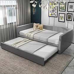 KOMHTOM Lit rembourré canapé extensible - Gris