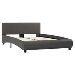 Avis VidaXL Cadre de lit - LED - Gris - 140x200 cm