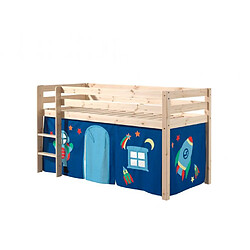 MES Lit surélevé - 90x200 cm naturel