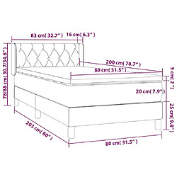 vidaXL 80x200 cm - Bleu foncé pas cher