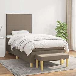 VIDAXL Sommier à lattes et matelas 80x200 cm - Taupe