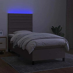Acheter vidaXL Sommier à lattes LED Taupe 90x190 cm