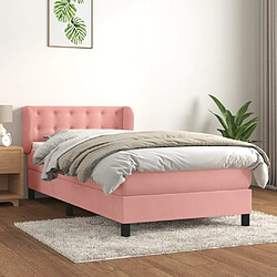 vidaXL Sommier avec matelas 80x200 cm - Rose