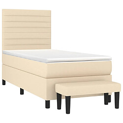 Avis vidaXL Sommier à lattes avec matelas - Crème