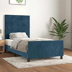 VIDAXL Cadre de lit - Bleu foncé 90x190 cm