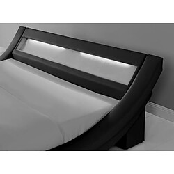 CONCEPT USINE Cadre de lit 140x190 cm - Noir LED