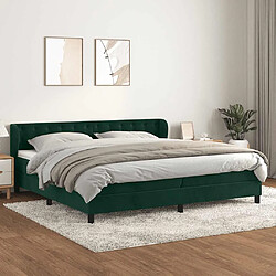 vidaXL Sommier à lattes avec matelas - Vert foncé