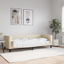 vidaXL Lit de repos sans matelas Crème 80x200 cm