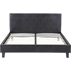 Acheter Habitat Et Jardin Lit Lina - 140 x 190 cm - Noir