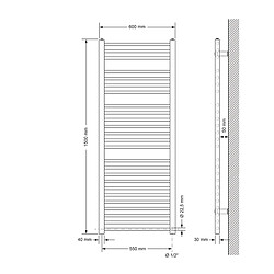 Acheter LuxeBath Sahara - 60 x 150 cm - Blanc