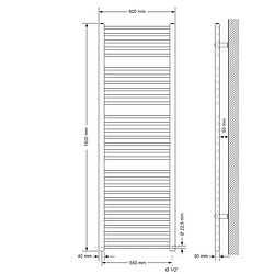 Acheter LuxeBath Sahara Blanc 180x60 cm