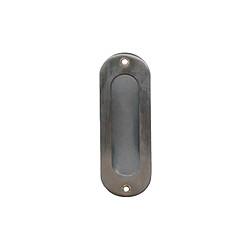 Poignée cuvette ovale à encastrer pour porte coulissante - inox brossé