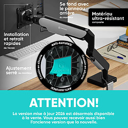ONKRON Bras Articulé Écran PC 13 - 32 Pouces Ecran, Bras pour Ecran PC Poids jusqu'à 8 kg - Support Ecran PC Bureau VESA 75x75 & VESA 100x100/Porte Ecran PC Inclinable Pivotant Rotatif G50-B Noir pas cher