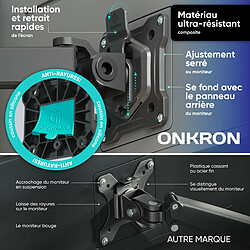 Acheter ONKRON Bras Ecran PC 2 Ecran 13 - 32 Pouces, de 8 kg ,VESA 75x75 & VESA 100x100,D221E-B