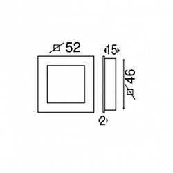 Poignées cuvettes carrées à encastrer - Inox brossé