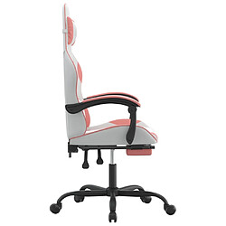 Acheter VidaXL Chaise de jeu avec repose-pied Blanc/Rose