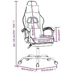 vidaXL Chaise de jeu Blanc et noir pas cher
