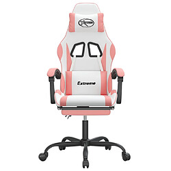 Avis VidaXL Chaise de jeu avec repose-pied Blanc/Rose