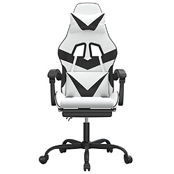 Avis vidaXL Chaise de jeu Blanc et noir