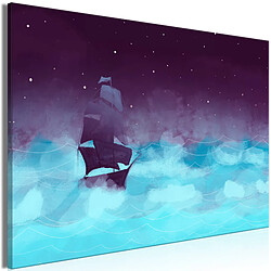 Decoshop26 Tableau Vagues nocturnes - 30x20 cm