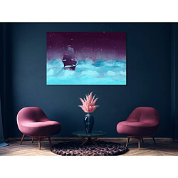 Decoshop26 Tableau Vagues nocturnes - 30x20 cm