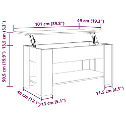 vidaXL Table basse - Blanc pas cher